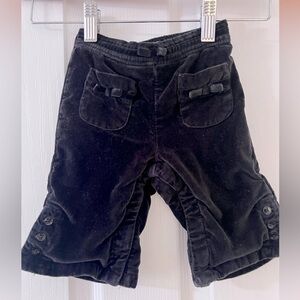 Baby Gap black pull on pants with elastic waist & hidden snap closure 3-6M